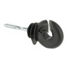 Inel izolator negru, ramforsat, cu suport lung KERBL - cutie 115 buc