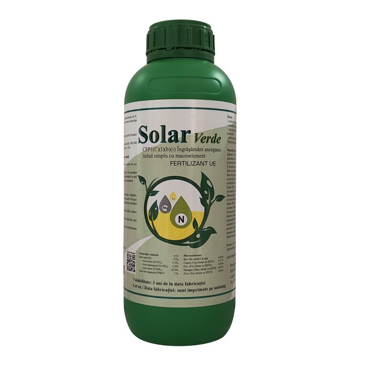 Ingrasamant foliar SOLAR VERDE, Solarex, 1 Litru