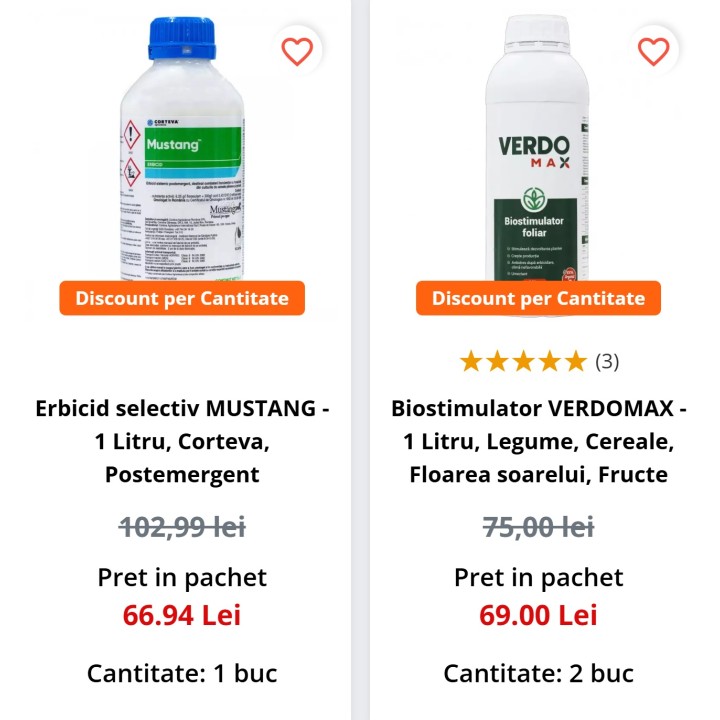 Pachet SMART-MIX 133 - Erbicid MUSTANG 1 L + VERDOMAX 2 L