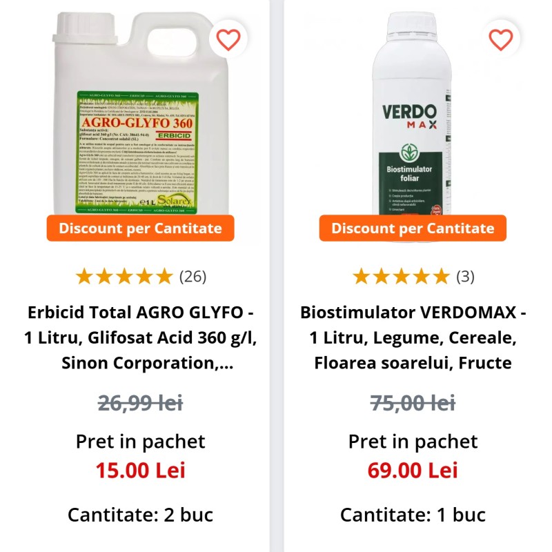 Pachet avantajos AGRO GLYFO 2 Litri + Biostimulator VERDOMAX 1 Litru