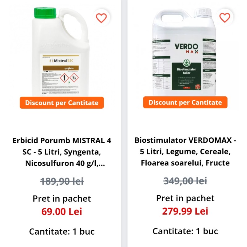 Pachet SMART-MIX 141 - MISTRAL 4 SC 5 L + VERDOMAX 5 L