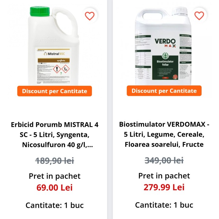 Pachet SMART-MIX 141 - MISTRAL 4 SC 5 L + VERDOMAX 5 L
