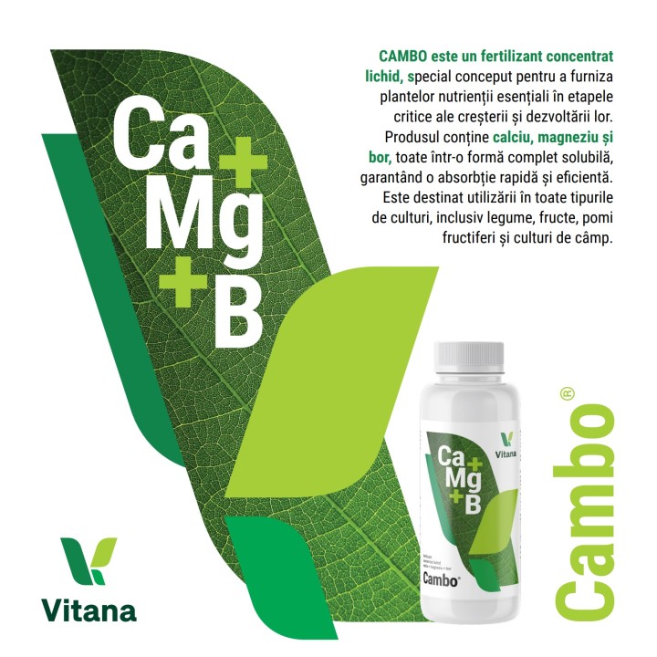CAMBO® - Ca, Mg, B, Fertilizant lichid, Concentrat, Vitana - 100 ml