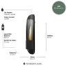 Semineu perete TenderFlame CYCLOFLAME, Negru