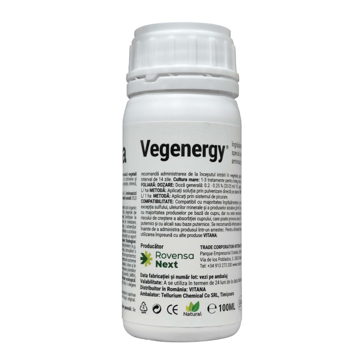 VEGENERGY® - Ingrasamant foliar, Organic, Vitana - 100 ml