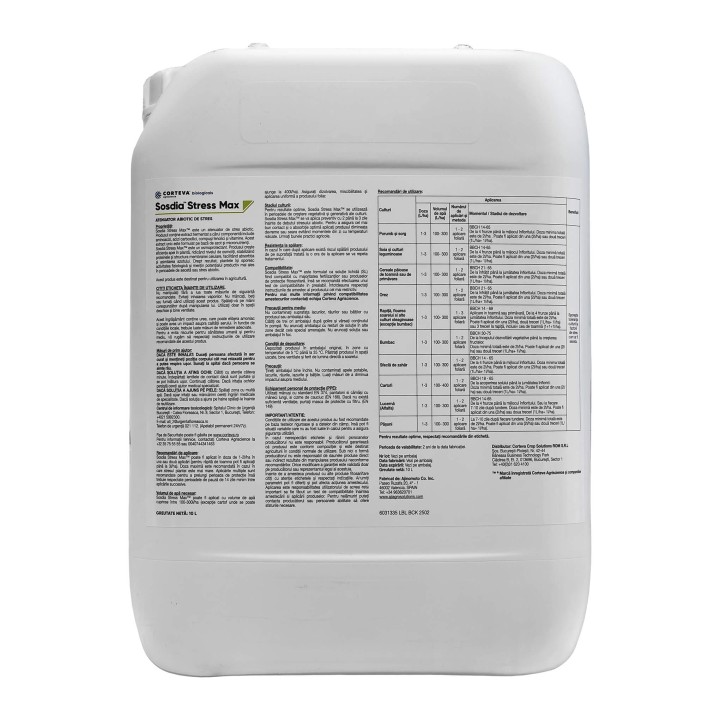 Biostimulator SOSDIA STRESS MAX - 10 Litri