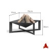 Vatra de foc exterior CUBA Cook King - 70 x 70 cm