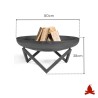 Vatra de foc exterior SANTIAGO Cook King - 80 cm