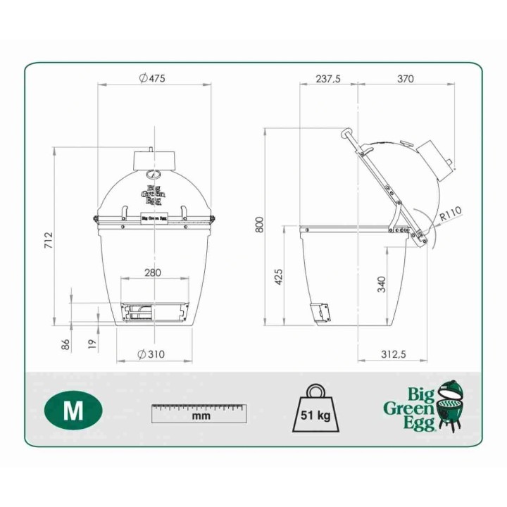 Set gratar carbuni BIG GREEN EGG - Medium Set gratar carbuni BIG GREEN EGG - Medium