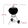 Gratar carbuni ORIGINAL KETTLE E-5710 Weber - 57 cm
