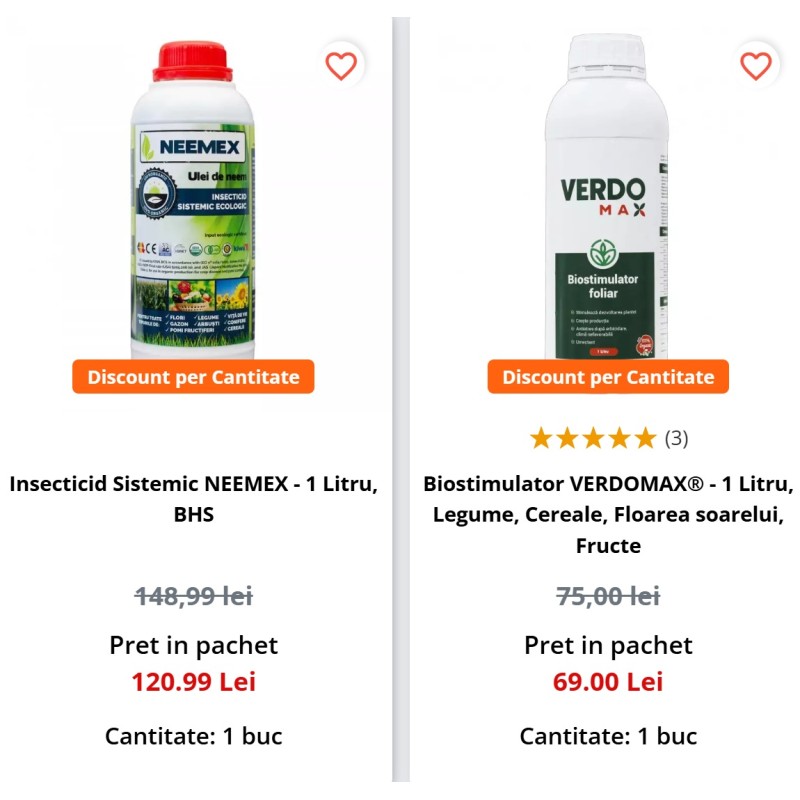 SMART-MIX 160: Insecticid NEEMEX® 1 L + VERDOMAX® 1 L