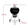 Gratar carbuni Master-Touch GBS C-5750 Weber - 57 cm, Albastru