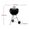 Gratar carbuni Bar-B-KETTLE Weber - 57 cm