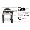 Gratar electric Weber PULSE 2000 cu suport - Negru