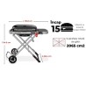Gratar pe gaz TRAVELER Weber - Negru