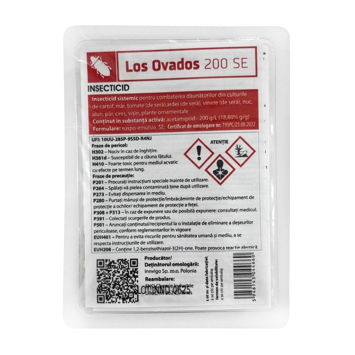 Insecticid sistemic LOS OVADOS 200 SE, 3 ml , Innvigo