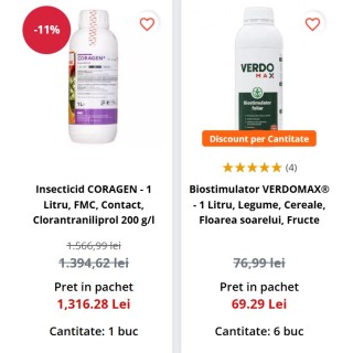 Pachet SMART-MIX 49 - CORAGEN 1 Litru + Biostimulator VERDOMAX 6 Litri