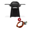 Gratar pe gaz Q3200N Weber cu masute laterale si suport + Regulator - Negru