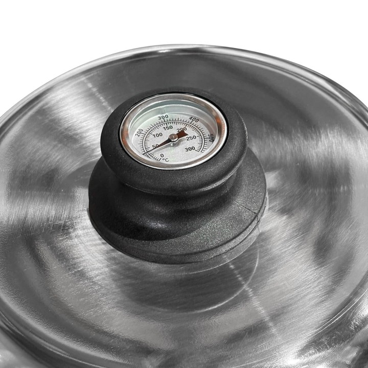 Capac LOTUS GRILL S, otel inoxidabil, termometru