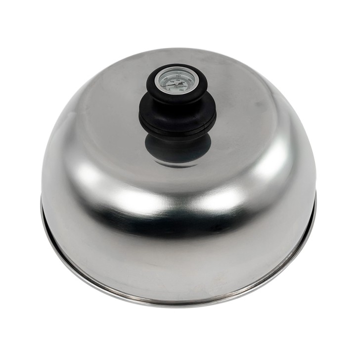 Capac pentru LOTUS GRILL Classic, otel inoxidabil, termometru