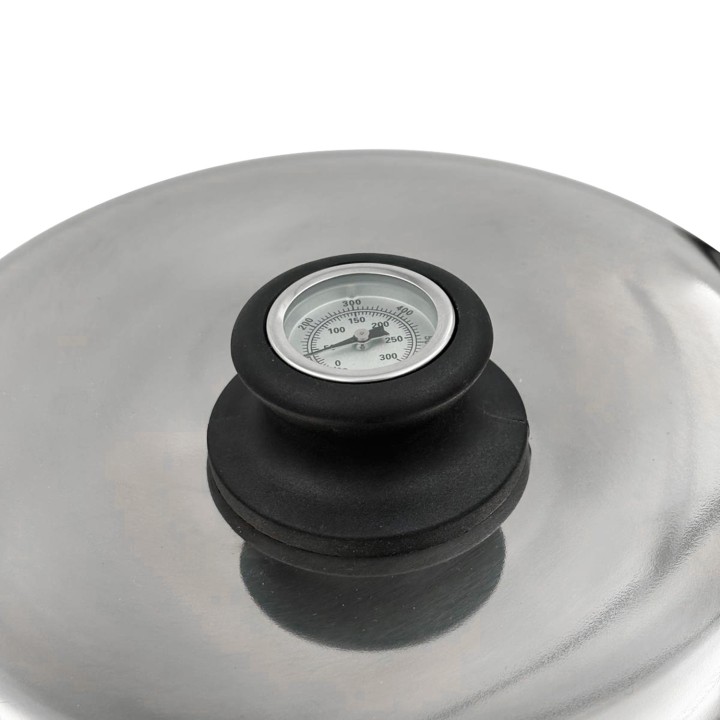 Capac pentru LOTUS GRILL Classic, otel inoxidabil, termometru