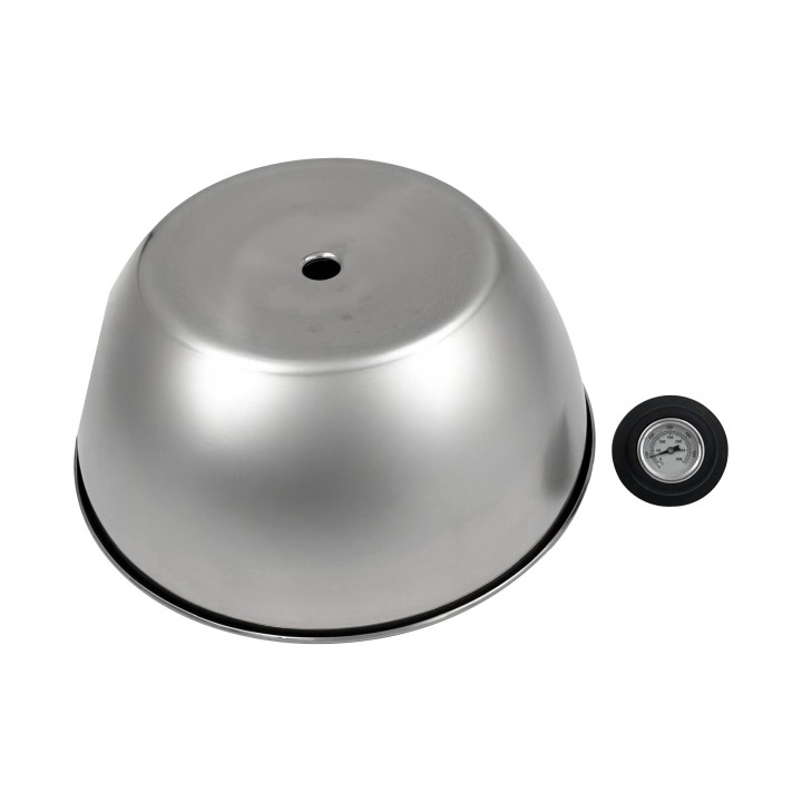 Capac pentru LOTUS GRILL Classic, otel inoxidabil, termometru