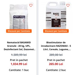 Pachet SMART-MIX 91 - Nematocid BASAMID 20 Kg + Biostimulator inradacinare RAZOMAX 10 L