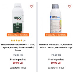 Pachet SMART-MIX 143 - Insecticid FASTER DELTA 1 L + Biostimulator VERDOMAX 1 L
