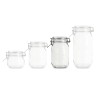 Set 3 borcane BORMIOLIO patrate cu clip de 1,5 litri, capace vid, pompa AIRTENDER
