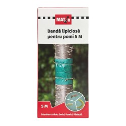 Banda lipicioasa pentru pomi MAT - 14 cm x 5 m, Afide, Furnici, Omizi