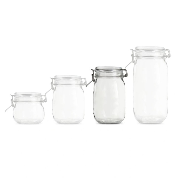 Set 3 borcane Kilner cu clip de 1.5l/51 oz, capace vid, pompa AIRTENDER Set 3 borcane Kilner cu clip de 1.5l/51 oz, capace vid, pompa AIRTENDER