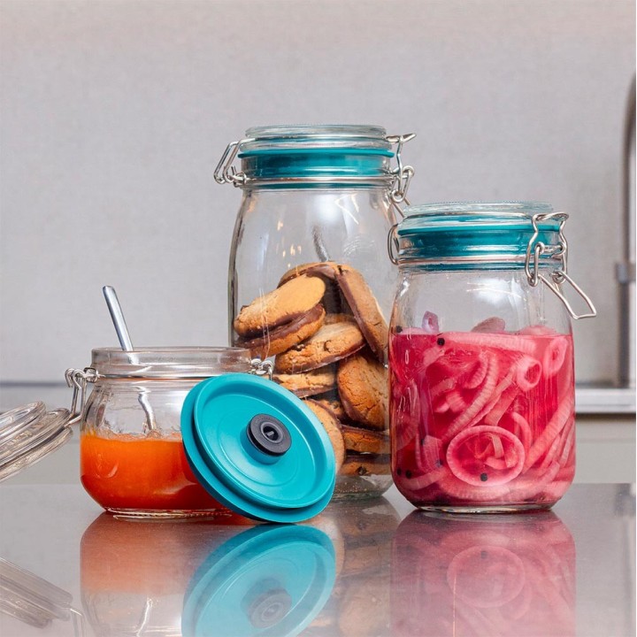 Borcan Kilner cu clip de 1l/34 oz, capac vid, pompa AIRTENDER Borcan Kilner cu clip de 1l/34 oz, capac vid, pompa AIRTENDER
