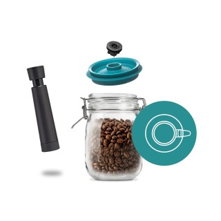 Borcan Kilner cu clip de 1l/34 oz, capac vid, pompa AIRTENDER