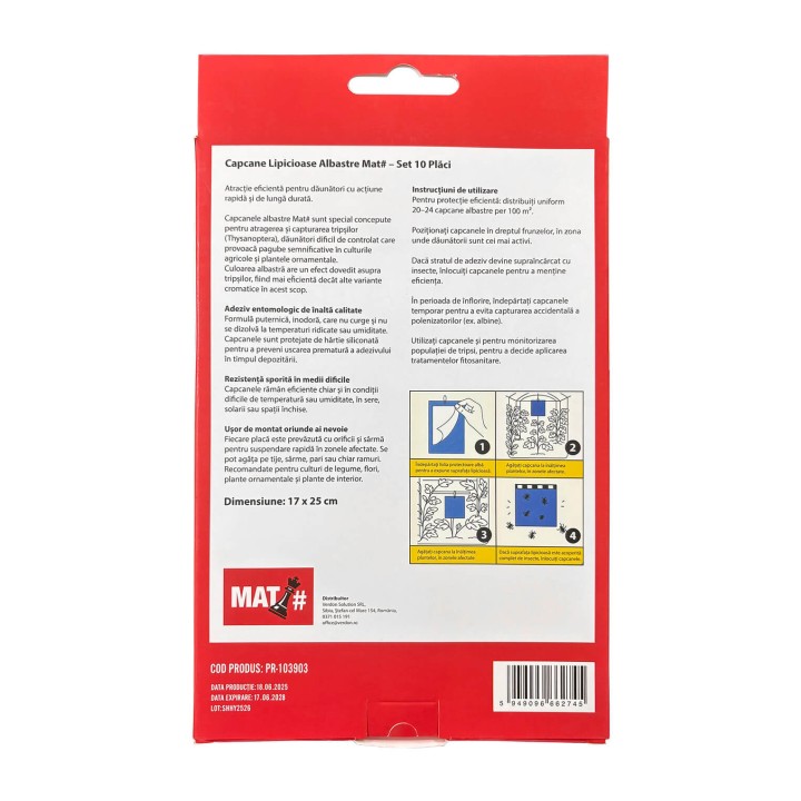 Capcane lipicioase albastre MAT# - set 10 placi, TRIPS Capcane lipicioase albastre MAT# - set 10 placi, TRIPS