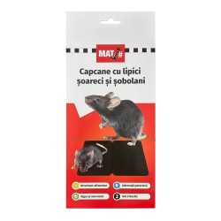 Capcana cu lipici pentru soareci si sobolani MAT - set 2 buc, 26 x 13 cm, atractant alimentar