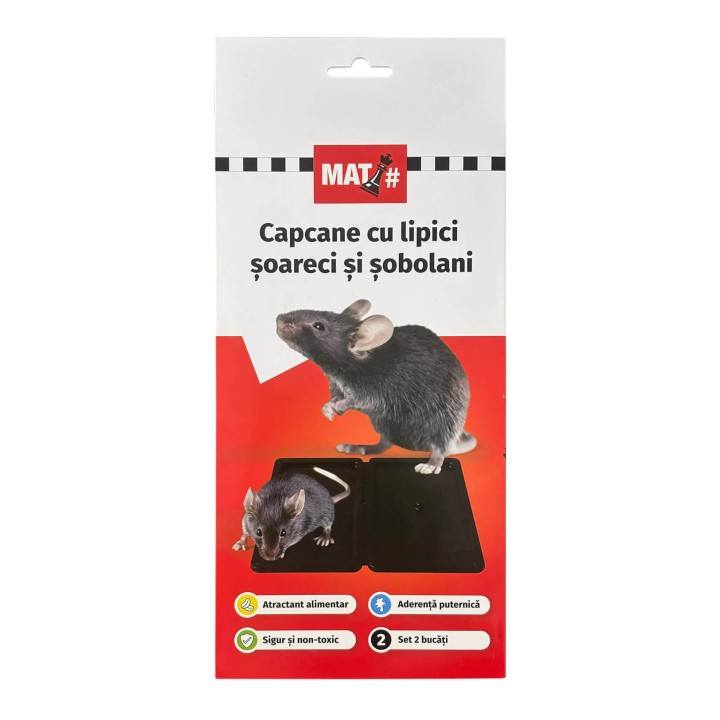 Capcana plastic cu lipici pentru soareci si sobolani MAT# - set 2 buc