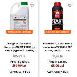 Pachet SMART-MIX 178 - Fungicid CELEST EXTRA 5 Litri + Biostimulator AMINO EXPERT START 4 Litri, Pentru 2.5 Tone samanta