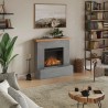 Semineu electric TAGU ROLF CONCRETE GREY PowerFlame - Gri