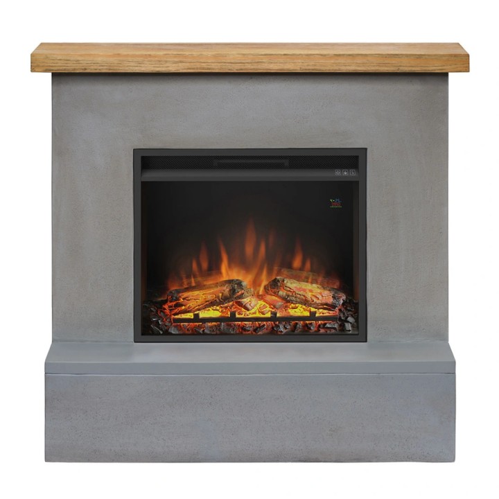 Semineu electric TAGU ROLF CONCRETE GREY PowerFlame - Gri Semineu electric TAGU ROLF CONCRETE GREY PowerFlame - Gri