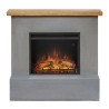 Semineu electric TAGU ROLF CONCRETE GREY PowerFlame - Gri