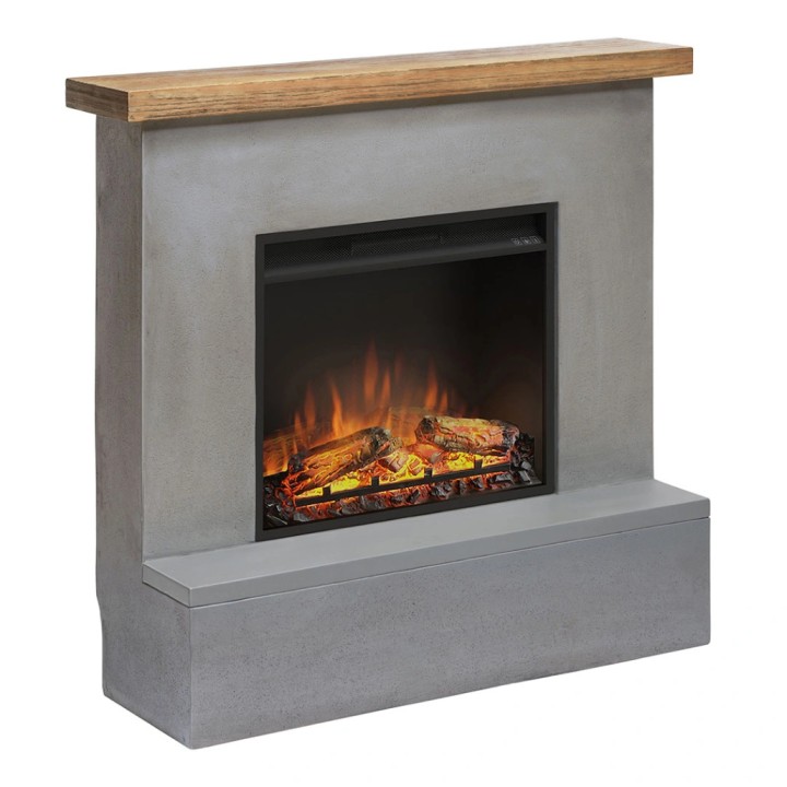 Semineu electric TAGU ROLF CONCRETE GREY PowerFlame - Gri Semineu electric TAGU ROLF CONCRETE GREY PowerFlame - Gri