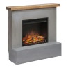 Semineu electric TAGU ROLF CONCRETE GREY PowerFlame - Gri