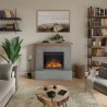 Semineu electric TAGU ROLF CONCRETE GREY PowerFlame - Gri