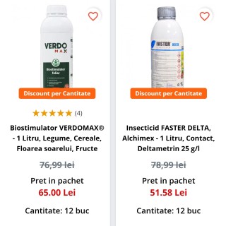 Pachet SMART-MIX 144 - FASTER DELTA 12 L + VERDOMAX 12 L