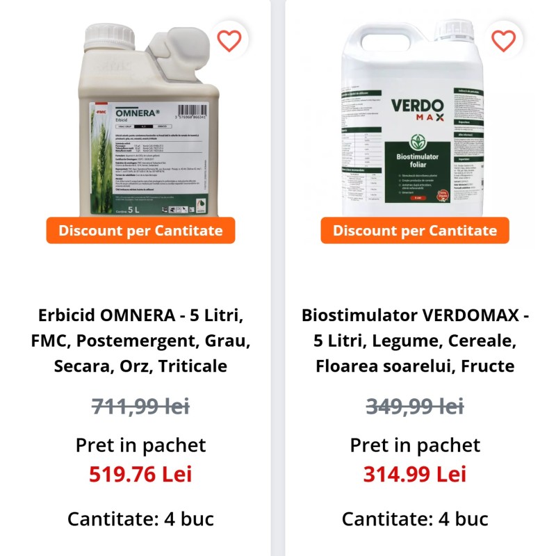 Pachet SMART-MIX 137 - Erbicid OMNERA 20 L + VERDOMAX 20 L