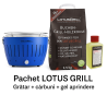 Pachet SMART-MIX 189 - LOTUS GRILL CLASSIC ALBASTRU + Sac carbuni + Gel aprindere