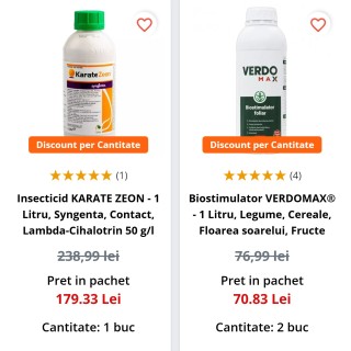 Pachet avantajos KARATE ZEON 1 L + Biostimulator VERDOMAX 2 L
