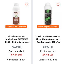 Pachet SMART-MIX 106 - Erbicid SHARPEN 33 EC 12 L + Biostimulator Inradacinare RAZOMAX 12 L