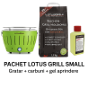 Pachet SMART-MIX 192 - LOTUS GRILL SMALL VERDE LIME + Sac carbuni + Gel aprindere