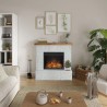 Semineu electric TAGU ROLF BRICK WHITE PowerFlame - Alb